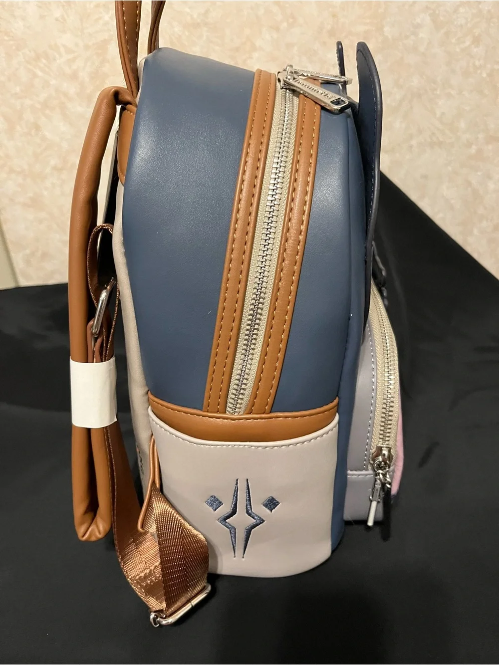 Kids Character Mini Backpack in Navy with Multicolor Ahsoka & Grogu Art